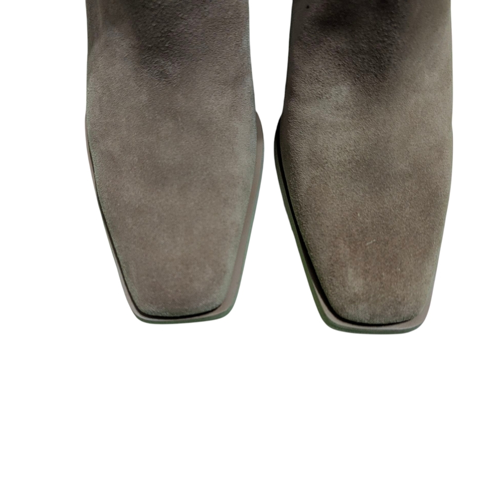 NWOT -Sam Edelman Emalia Taupe Block Heel Pull On Leather Ankle Boots - Size 9.5 - Picture 4 of 6